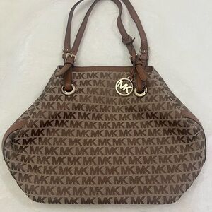 Michael Kors Tan Monogram Tote